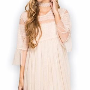 SHE + SKY CREAM TULLE DRESS SMALL